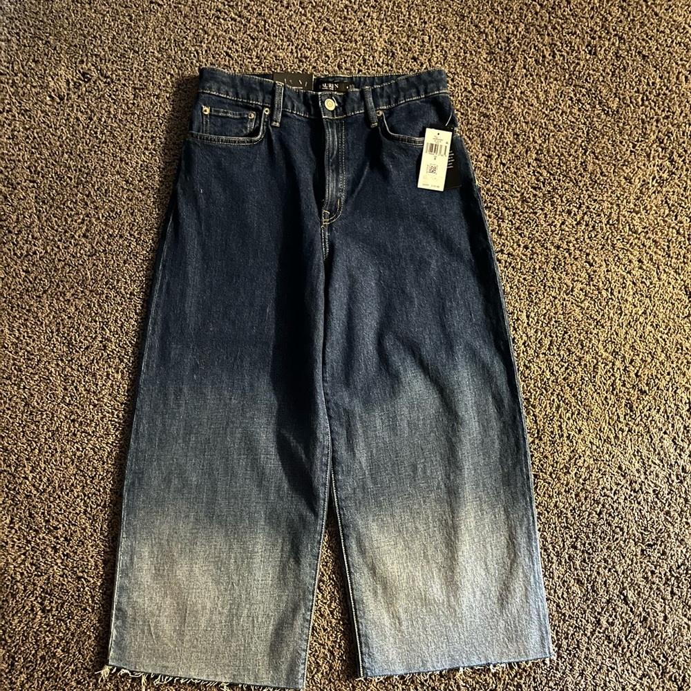 Ralph Lauren Cropped Wide Leg Ombré Jeans